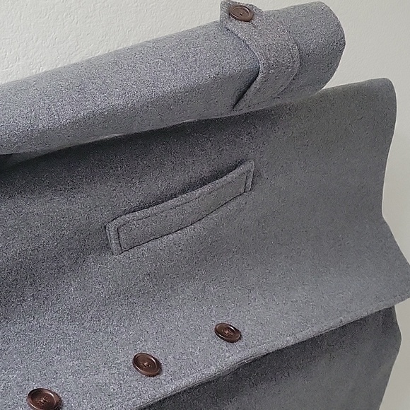 J. Crew Wool Charcoal Pea Coat - Picture 5 of 10